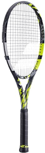 Babolat 102479-370 Pure Aero Racchetta da Tennis, Grip 2, Grigio/Giallo/Bianco