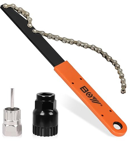 Kit Attrezzi Bici Frusta, Kit Catena Bici Frusta, Frusta della Catena della Bici, Kit attrezzi Catena per Bici, Chiave a Frusta con Bici Chiave Pacco Pignoni