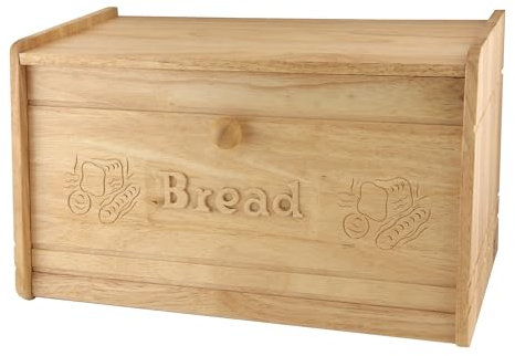 UNIQUE HOME LIVING Wooden Bread Bin Kitchen Countertop Loaf Bread Storage Box Food Container