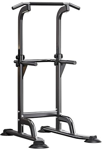 Power Tower, Stazione per trazioni Multifunzione con Barra per Trazioni e Stazione per Dip Attrezzatura da Allenamento Regolabile per Allenamento della Forza in Palestra a Casa Carico