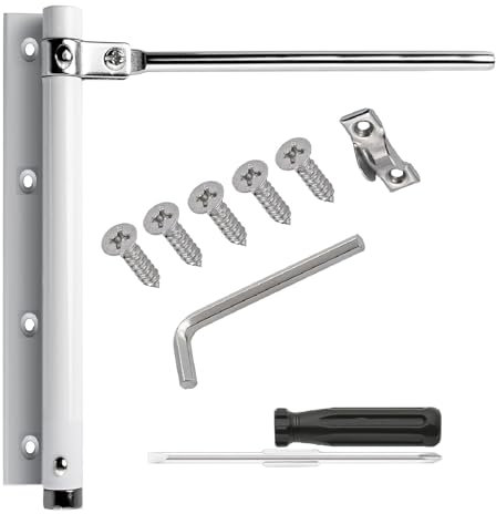 Kiuiom Ferme-Porte à Ressort,Dispositif de Fermeture Automatique,Porte Closers,Ferme-Porte Automatique Tamponné Avec Vis,Mécanisme Fermeture Porte (Blanc)