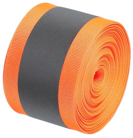 PATIKIL Nastro Segnaletico, 2 x 33Ft Alta Visibilità Nastro Riflettente Cucire Nastro Riflettente Fai-Da-Te in Tessuto Sicurezza per Borse Abbigliamento Impermeabili, Arancio-Rosso