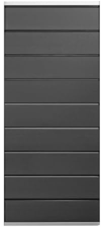 HORI Design WPC Sichtschutz - Stecksystem Zaun - Gartenzaun & Lamellenzaun - Windschutz Zaunelemente - Modernes Design für Garten & Terrasse - 90 x 180 cm - Anthrazit