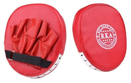 Colpitori Boxe, 1 Paio Cuscinetti Boxe, Paracolpi Boxe in Pelle PU, Pao Boxe, Fo-cus Pads Bersaglio Boxe Guantoni da Boxe per Muay Thai Kickboxing Karate MMA A-rti Marziali T-aekwondo Allenamento