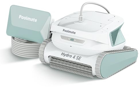 Poolmate Hydro 4 SE Wired Robotic Pool Cleaner, 150W, 180μm, Class Basket Filter with Climbing Walls and Floors, Ideal for Inground Pools up to 40 Feet Long