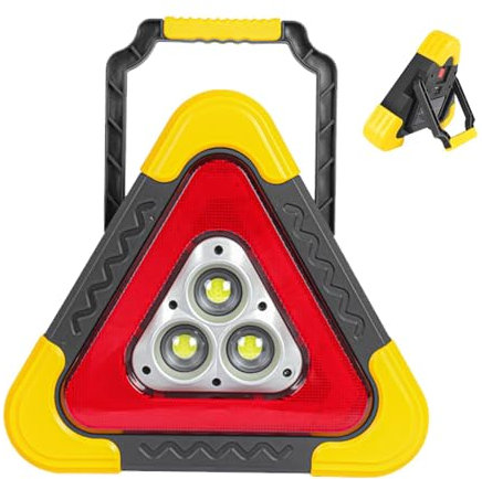 Warndreiecke für Fahrzeuge | Solarbetriebene 2-in-1-Solar-Road-Dreiecke-Sicherheitsdreieck mit 4 Modi, tragbare LED-Lampenarbeit für Lastwagen, Fahrzeuge