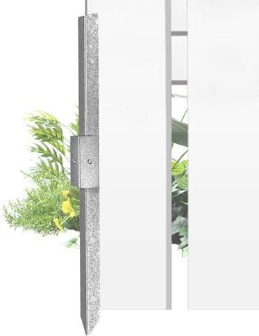 Estacas de valla de acero, estacas de reparación de valla resistentes, 71,5 x 5 x 5 cm, accesorios gruesos y resistentes para jardín, refuerzo de buzón, aleación de zinc