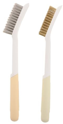 DINHEAROM 2piezas Cepillos De Limpieza para Cocina Cepillo para Estufas De Gas y Hornos Limpiador De y Suciedad para Encimeras y Grietas y Mango