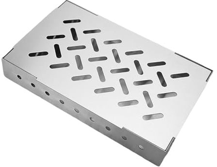 Jiuvaso Scatola per affumicatura con Coperchio, Accessorio in Acciaio Inox per Barbecue all'aperto, Style a