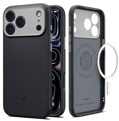 Spigen Nano Pop MagFit Case for iPhone 17 Pro Max, MagSafe Compatible Phone Cover [Military-Grade Drop Protection] - Black Sesame