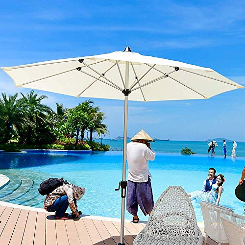 LSLYTQ Large Outdoor Parasol, 2.7 M Parasol, With Crank,Foldable Patio Balcony Umbrella,
