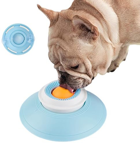 Juguete para lamer perros, 14,5 x 5,5 cm, pelota para perros y gatos, PP comida húmeda Lick Pad con ventosa, lick Bowl perro, juguete para enriquecer mascotas, reductor del aburrimiento