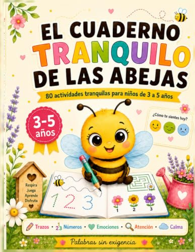 El cuaderno tranquilo de las abejas: Actividades tranquilas para niños de 3 a 5 años
