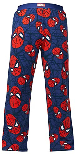 Recovered Marvel - Pigiama con Spider-Man, per adulti, 100% cotone, abbigliamento da notte, pigiama, pantaloni PJ, licenza ufficiale