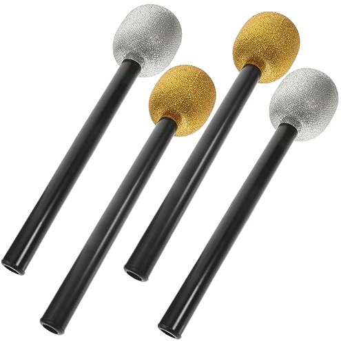Vaguelly 4pcs Pretend Microphone Toys Fake Microphones for Boys and Girls Role Play Karaoke Party Birthday