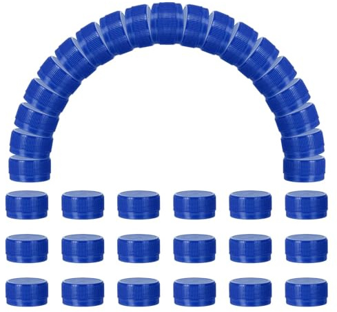 sourcing map Plastic Bottle Caps 30mm Water Bottles Top Bright Blue 100pcs | Bottle Screw Lid Top,Water Bottles Top Cap,for DIY Development,Imagination Intelligence Craft,Scrapbook Creative Gifts