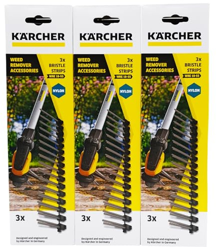 NaschLager Borstenband 9 Stück kompatibel für Kärcher WRE 18-55 Unkrautentferner (Originalzubehörteil) Akku Wildkrautbürste Ersatzring für Terrassenreiniger Fugenreiniger Rasentrimmer Pflasterfugen
