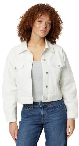 Amazon Essentials Women's Low Stretch Relaxed-Fit Cropped Denim Jacket