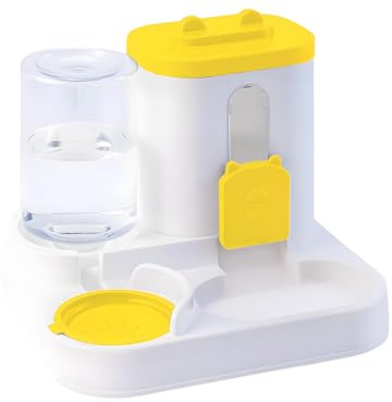 Distributeur de Nourriture et d'eau pour Chat - Gamelle Auto 2 en 1 pour Animaux - Distributeur Automatique de Croquettes et d'eau pour Chat Chien Lapin - pour Chien Lapin Intérieur Extérieur Vac