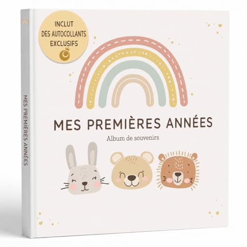 LenoaBaby - Libro Nascita Neonato e Diario Gravidanza fino a 5 Anni | Album Ricordi 98 Pagine Carta 160 g FSC con Adesivi | Ecografia, Peso, Primi Momenti | Regalo Nascita (Francese)