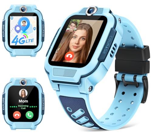 imoo Watch Phone, Smartwatch 4G per bambini con videochiamate HD, Smartwatch per bambini con GPS e monitoraggio in tempo reale, resistenza all'acqua IPX8 (Z3, Blu)