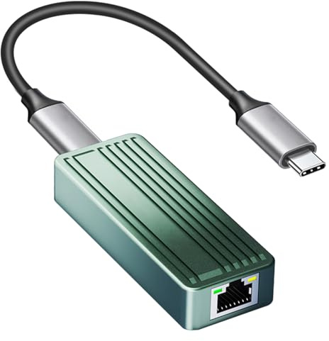 Lidkew Type C to RJ45 Network Card,USB 3.2 to 10G RJ45 LAN Port Ethernet Adapter with RTL8159 Chip,Compatible with Thunderbolt 3/4,10Gb Ethernet Card for iPad/Laptop/Desktop/Phone