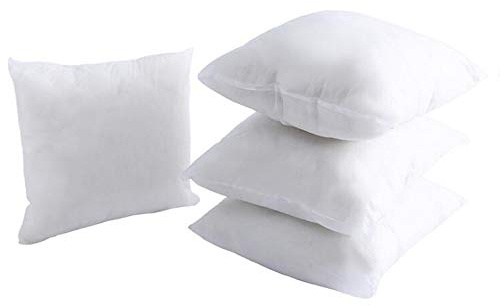 Haani Hypoallergenic Full Size Range Pad Stuffer Square Cushion Insert Polyester Made In UK (SET OF 2 (14x14))