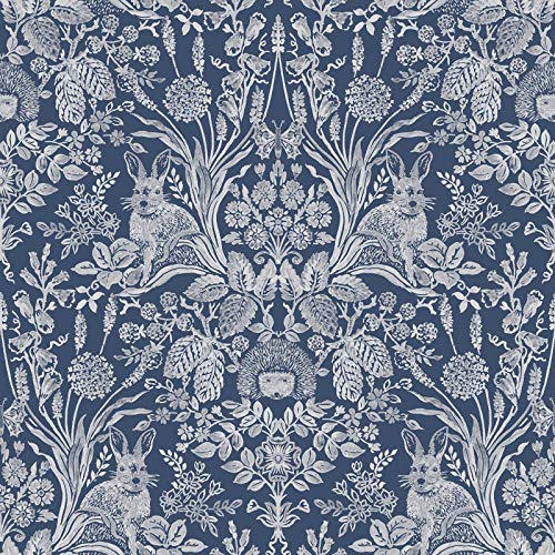 World of Wallpaper Harlen Des bois Papier Peint bleu marin 50340