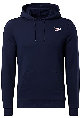 Reebok Sweat à Capuche avec Logo sur la Poitrine Gauche pour Homme, Bleu Marine, Taille L, Vector Navy, L
