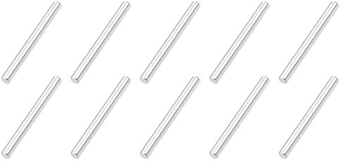 QUARKZMAN 3mm x 30mm Zylinderstifte Edelstahl x 50Stk Regalhalter Stützen Stifte Stab Befestigungselemente für Mechanische Industrie Befestigungen [Silberton]