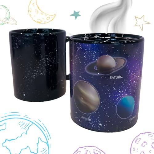 Tasse physique, tasse astronaute, tasse à café de l'espace avec changement de couleur, cadeau d'astronomie, 330 ml