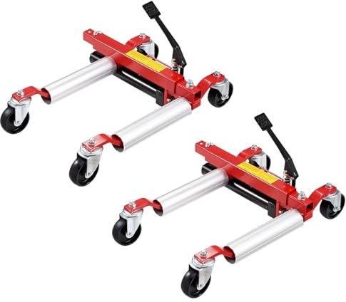 VEVOR Carrello per Ruote, capacità 680,38 kg Sollevatore per Cric per Auto con Ruote Girevoli 360° Cric Idraulico per Posizionamento di Veicoli Pesanti, per Riparazione di Veicoli e Traslochi, Set 2