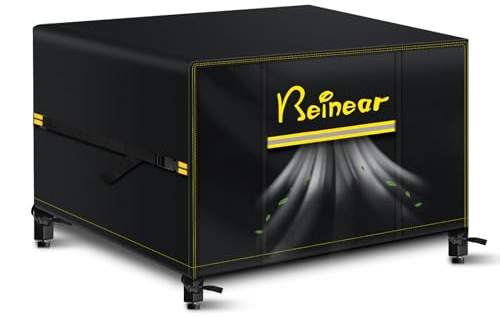 Beinear Garden Furniture Cover Waterproof Square 150 x 150 x 72 cm, Outdoor Patio Rattan Sofa Table and Chair Set Cover with Air Vent, Windproof Buckles, Anti UV/Tear 420D Oxford Fabric