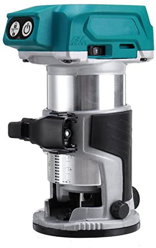Fresadora de Madera Rebajadora Eléctrica, Recortadora manual eléctrica sin escobillas de 5 velocidades, enchufe inclinado inalámbrico, enrutador de madera, grabado de carpintería for batería de 18V pa