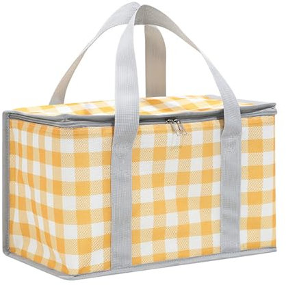 Sunicon isoliert wiederverwendbares Essen Picknicktasche Strandtaschen, Wiederverwendbare Strandtasche Kühler -Taschen mit Reißverschluss, isoliertes Taschen für heiß oder kalt,