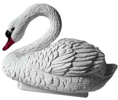 Yingbei Estatua de jardín para estanque, decoración de cisne, figura de cisne, realista para patio, jardines, patio, césped, escultura de granja, figuras de granja, decoración de primavera y verano