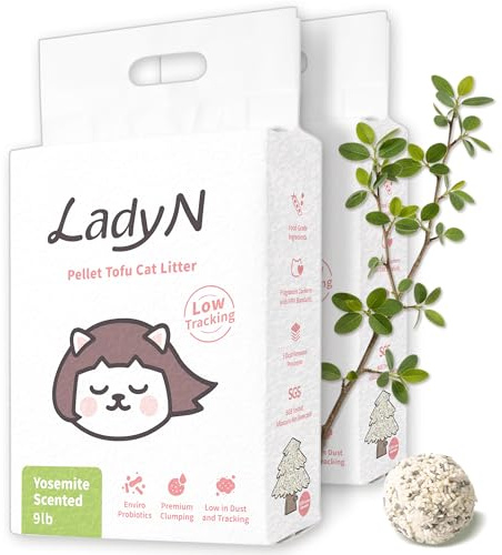 Lady N Pellet Tofu Cat Litter, Yosemite, Eco-Probiotic Odor-Control 18lb