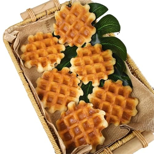 WNBFTTK Verdure Artificiali Torta artificiale finta, simulazione di cibo, imitazione realistica finto waffle, replica pasticcini, dessert(10pcs)