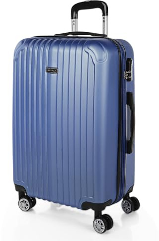 ITACA - Maleta Mediana con 4 Ruedas Giratorias para Viajes Largos Tipo Trolley Ideal como Maletas de Viaje Grandes 23 Kilos y Maleta Viaje Mediana Resistentes, Azul Zafiro
