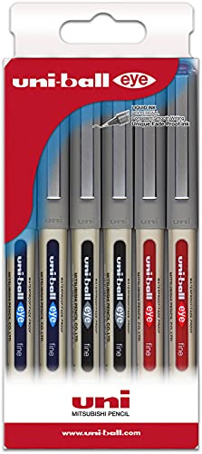 Uni-ball Rollers Tintenroller UB-157 Grundfarben, 6 Stück