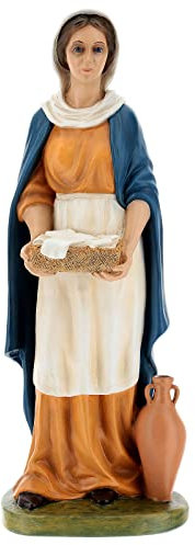 Statua pastorella anfora da esterno vetroresina presepe Lando Landi 65 cm