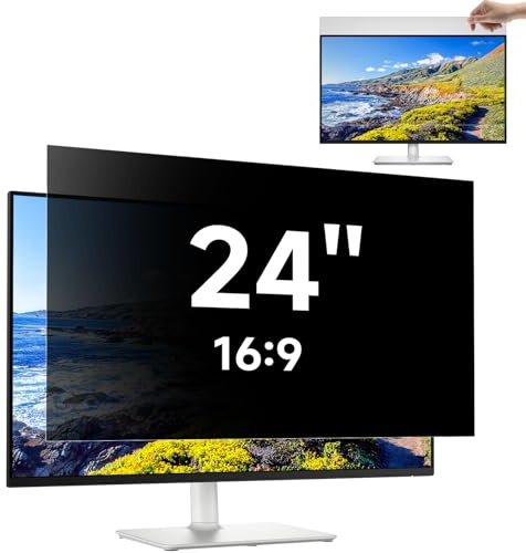 Mamol Filtro de Privacidad 24 Pulgadas 16:9, Filtros de Pantalla Compatible con HP/DELL/Acer/Lenovo/Thinkpad/Samsung/Envy/Xps, Anti Luz Azul Privacy de Protector Pantalla para 24 Pulgadas Escritorio