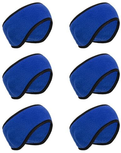 TopTie 6-Pack Ear Warmers Headband Fleece Ear Muffs for Men Women Winter Running Ski - RoyalBlue