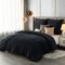 Soifox Winter Flanell Bettwäsche 200x220 - Anthrazit Flauschige und Warme Cashmere Touch Bettbezug + Kissenbezug 80x80 cm mit Reißverschluss