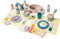 Donmills 39pcs Pretend Play Kitchen Accessories Kids Cooking Set, Wooden Toy Pots and Pans Sets for Toddlers, Montessori Toys Food Cookware Playset Gift for Girls and Boys