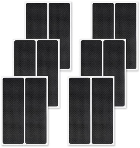 Bewudy 12 cuscinetti adesivi per mobili, spessi e antiscivolo, bloccano lo scivolamento, protezioni per pavimenti in legno, poltrone reclinabili, divani, sedie (14 x 4 cm)