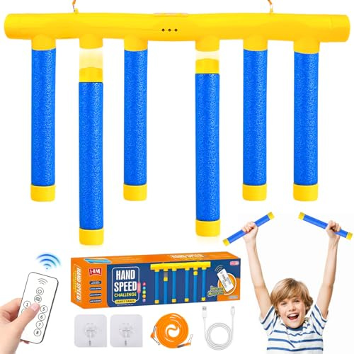 Gioco di allenamento con Bastoni per Bambini di 2 3 4 anni, Gioco di Reazione a 3 Velocità Regolabile di Coordinazione Occhio Mano Attività Educativa Giocattolo Sensoriale per Bambini e Adulti