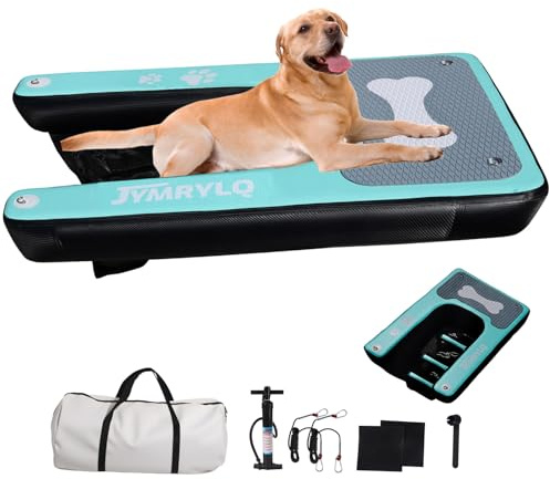 JYMRYLQ Rampa para perros hinchable para perros y piscinas, 150 x 100 cm, para perros y gatos de hasta 100 kg