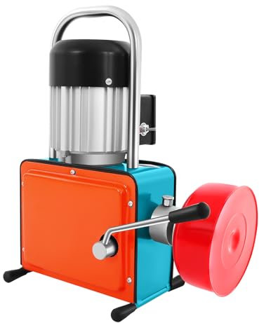 VonVVer 1000 W elektrisk rörrengöring med 12 m spiral – professionell dräneringsrengöring för rör Ø 20–150 mm | 400 varv/min kopparmotor avloppsrensare spiral, rörrensare, idealisk för
