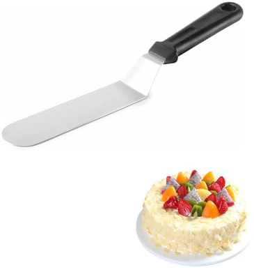 FUGLUS 1 pièces Palette D'Angle En Acier Inoxydable, Set Accessoires Pâtisserie avec Spatule à Tarte, Diviseur et Palettes à Tartiner pour Ustensiles de Cuisson et Décoration Gâteaux
